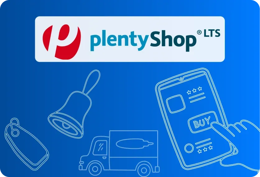 plentyShop LTS: Online-Shop-Oberfläche mit Kaufabschluss und Versand