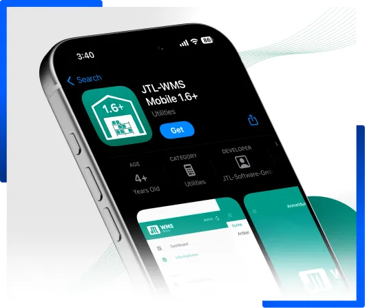 JTL-WMS Mobile im App Store auf einem Smartphone